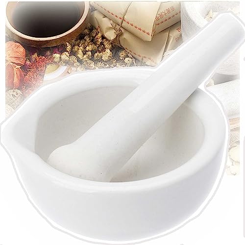 高田化学店 セラミックス 「磁製 乳鉢・乳棒(磁乳鉢 乳棒付)セット [φ60/90/130/160mm]」 MEDICINE GRINDER SET 試薬の粉砕 すり潰し 化学分析 理化学実験 磁性実験用品 磁製 すり鉢 すり棒 Porcelain Mortar with Pestle (L(Φ130mm))